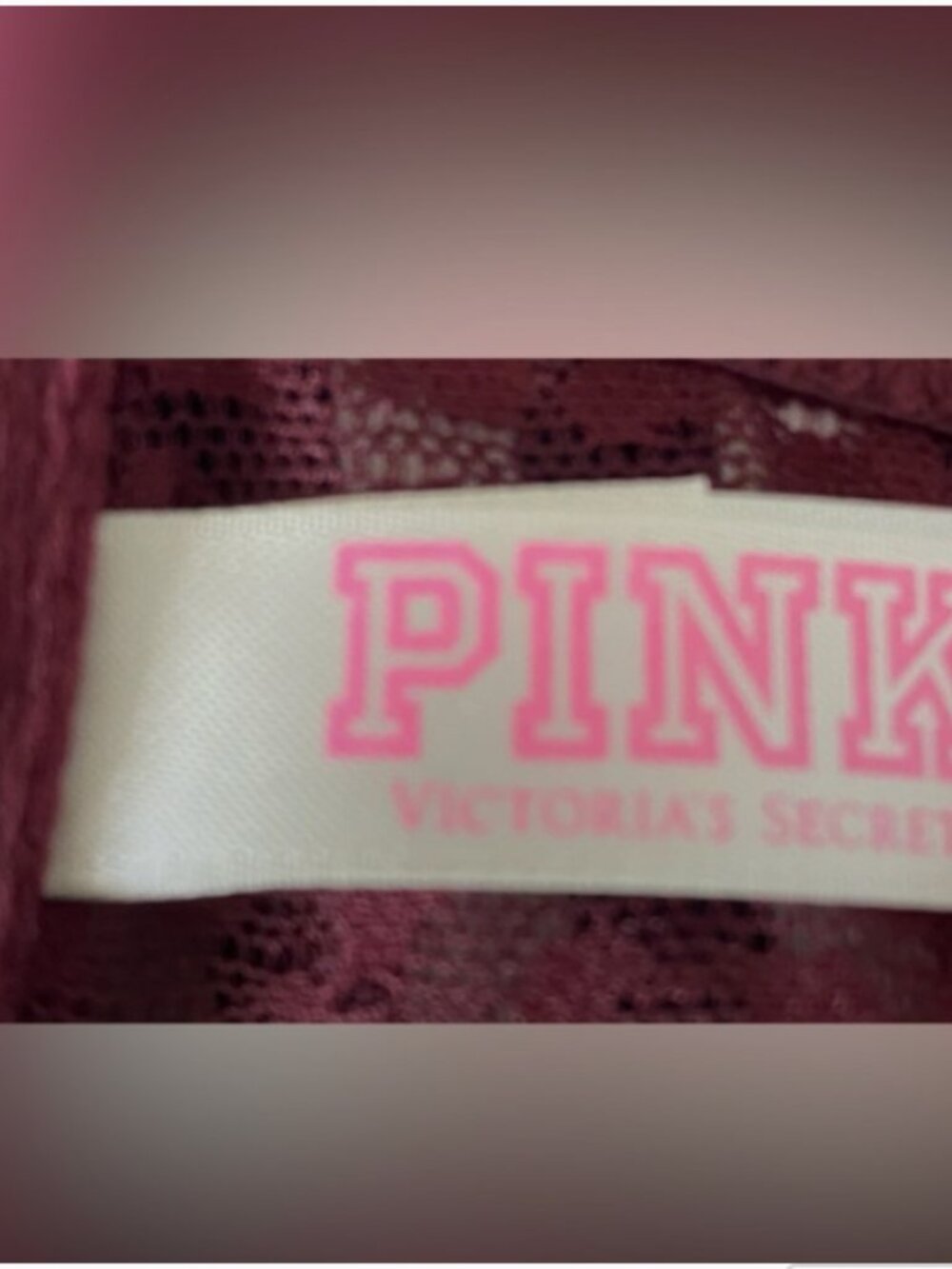 PINK by VS MAROON Push-up Front Close, 34B *P1014 - Picture 6 of 6